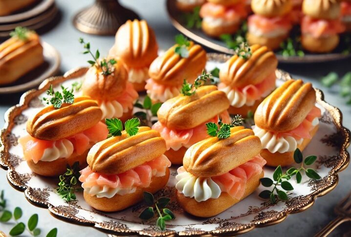 Миниклеры с лососем и сливочным сыром