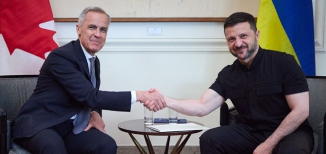 Первая личная встреча Владимира Зеленского и Марка Карни