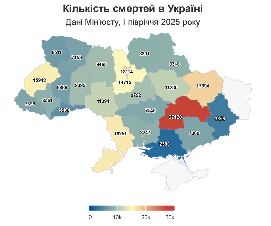 Демографічна криза в Україні: смертність утричі перевищує народжуваність, населення стрімко скорочується