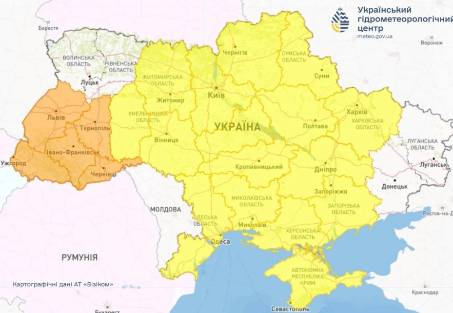 Грози, зливи та шквали: в яких областях України 18 липня оголошено штормове попередження