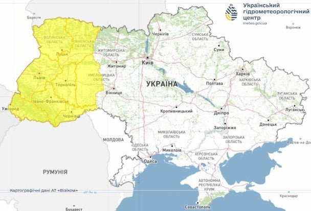 Штормове попередження в Україні 11–12 вересня: сильний вітер і дощі на заході