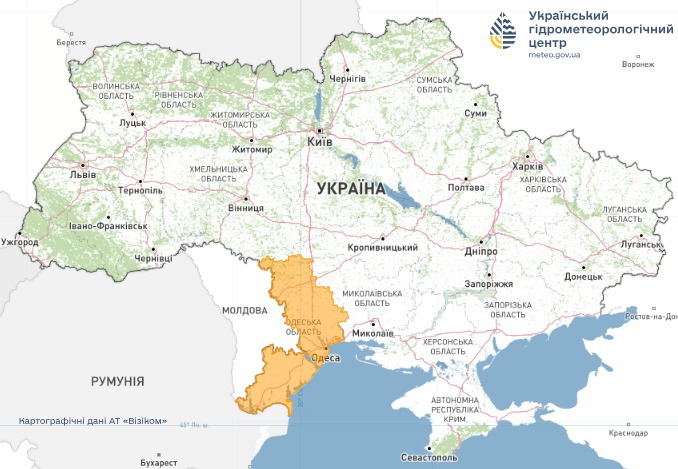 На Одещину насувається потужний циклон: синоптики попереджають про сильні дощі, грози та штормовий вітер