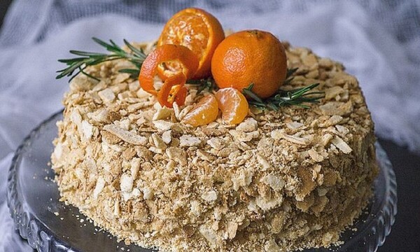 Как приготовить торт "Наполеон" с мандаринами