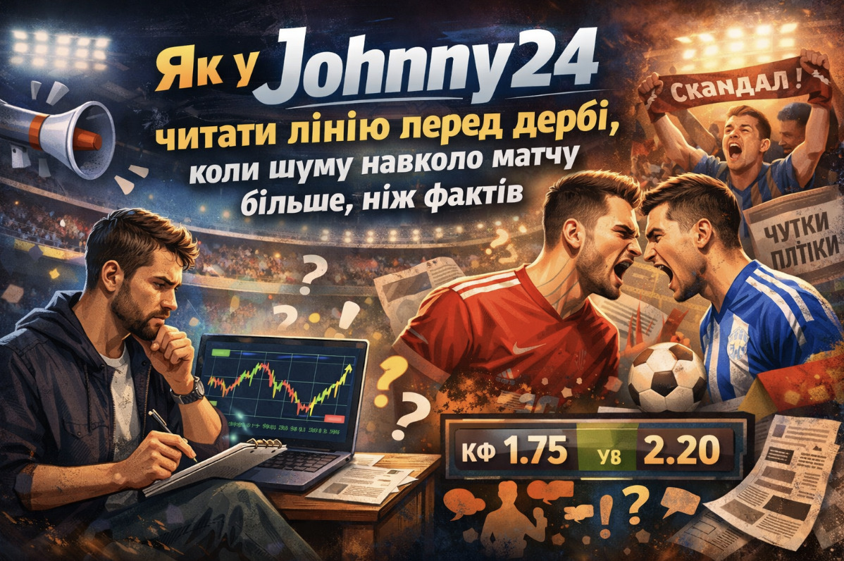Як у Johnny24 читати лінію перед дербі, коли шуму навколо матчу більше, ніж фактів