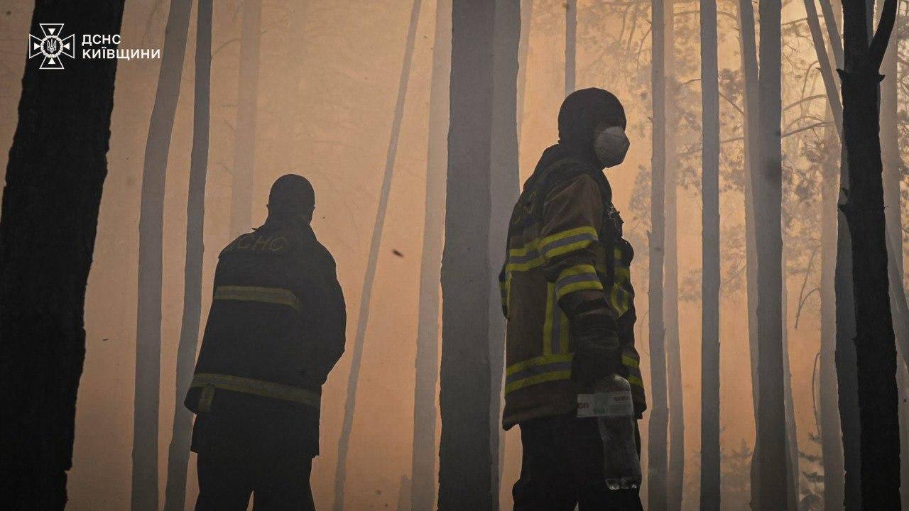 В Зоне отчуждения идет масштабный лесной пожар: огонь охватил более 1100 гектаров