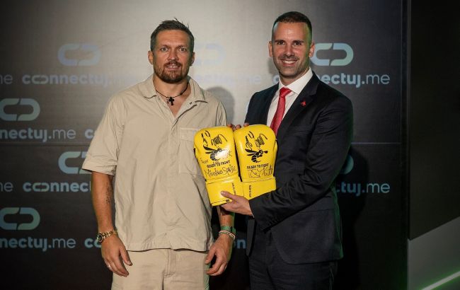 Олександр Усик зустрівся з прем'єром Чорногорії та продав пояс WBC на благодійному аукціоні